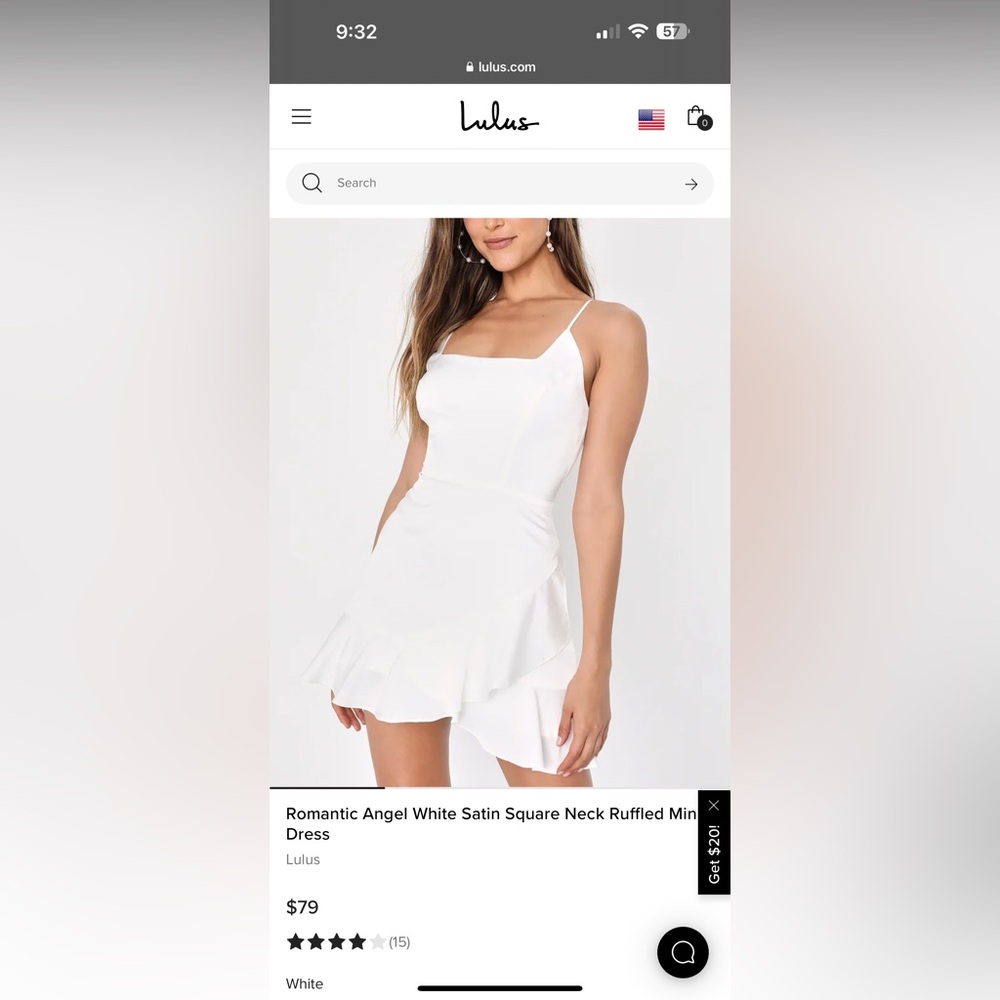 Lulus white cocktail dress.